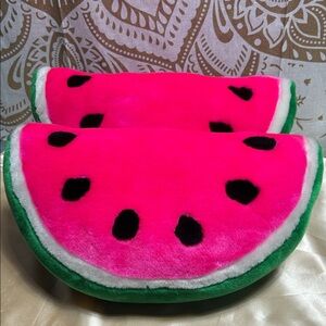 Set of two Watermelon Plush Pillows